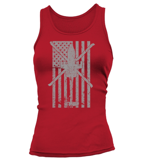 AH64 Apache Gunship Military Helicopter Vintage Flag Tank top Woman