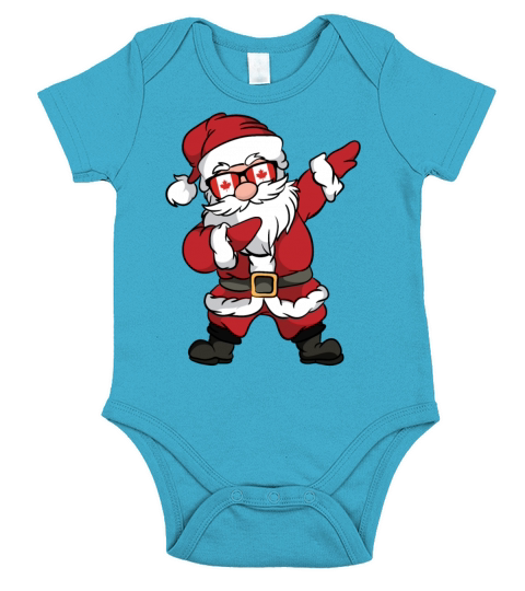 Canada Santa Claus dabbing dubbing christmas Short Sleeve Baby One-Piece
