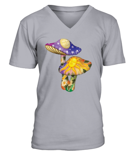 colorful mushrooms Men's V-Neck T-shirt