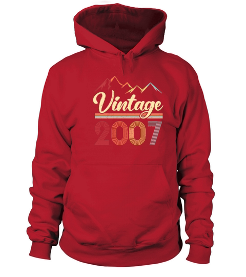 Vintage 2007 14th Birthday Retro 14 Years Old Men's Hoodie