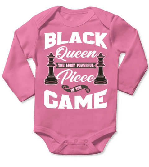 Black Queen The Most Powerful Piece Long Sleeve Baby One-Piece