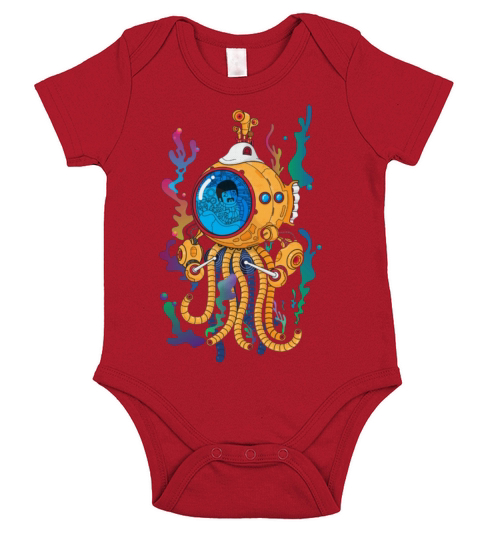 octopus garden Short Sleeve Baby One-Piece