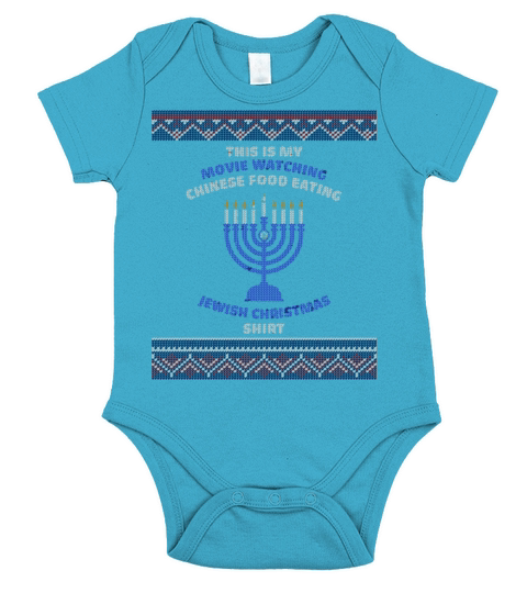 Jewish Christmas Hanukkah Funny Quote Ugly Sweater Short Sleeve Baby One-Piece