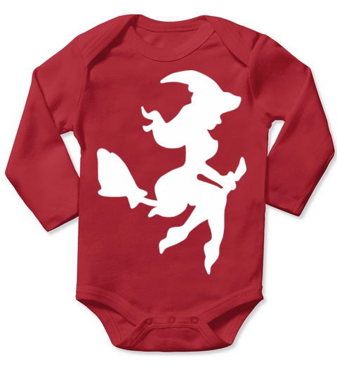 Witch Broom Long Sleeve Baby One-Piece
