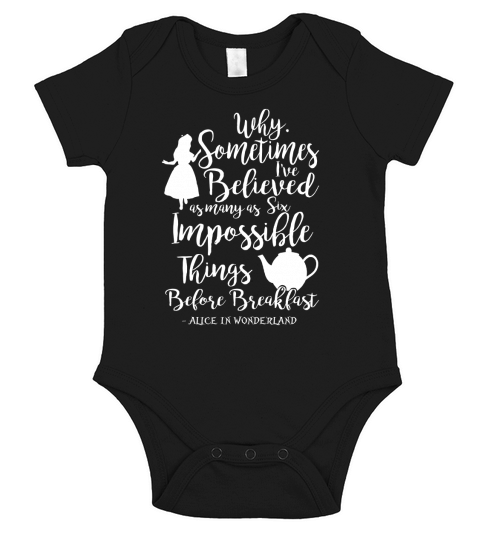 Alice In Wonderland Short Sleeve Baby One-Piece