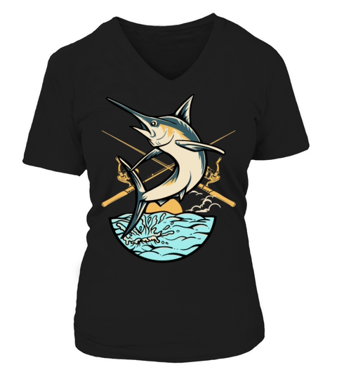 Sea fishing sport Marli design GIFT Women's V-Neck T-shirt