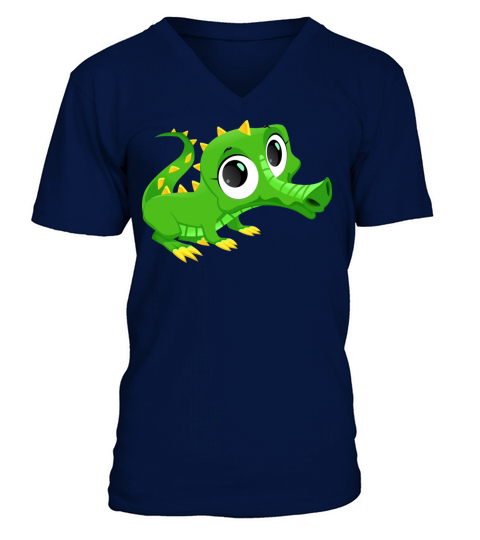 crocodile reptile animal wildlife vector art image Men's V-Neck T-shirt