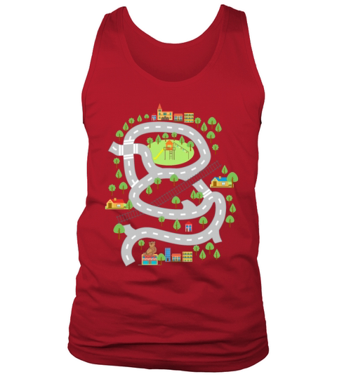 Car Play Mat Shirt for Dad Day Car Map Tank Top Unisex