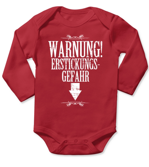 Warning danger of suffocation Vintage Schniblow Gi Long Sleeve Baby One-Piece