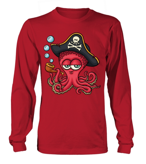 Octopus Pirate Captain Women's Long Sleeve