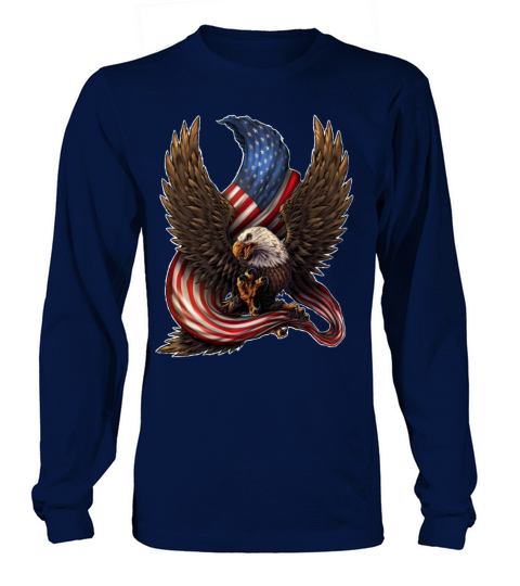 Bald Eagle American Flag Women's Long Sleeve