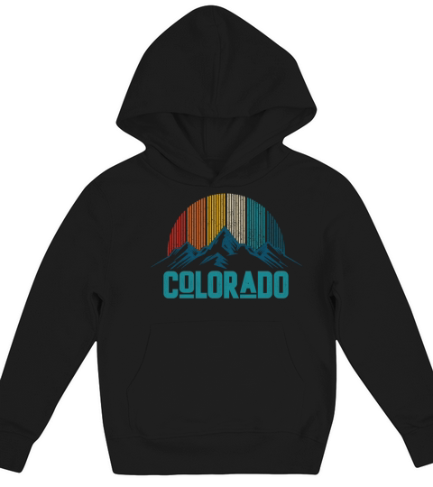 Colorado Vintage Mountains Kids Hoodie