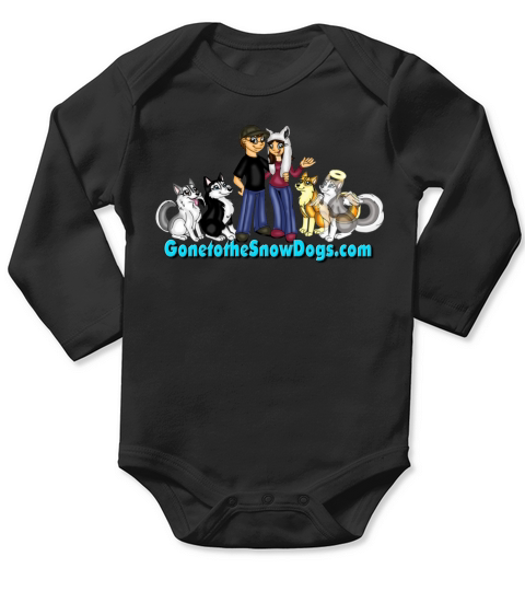 Snow Dogs Vlogs Logo Long Sleeve Baby One-Piece