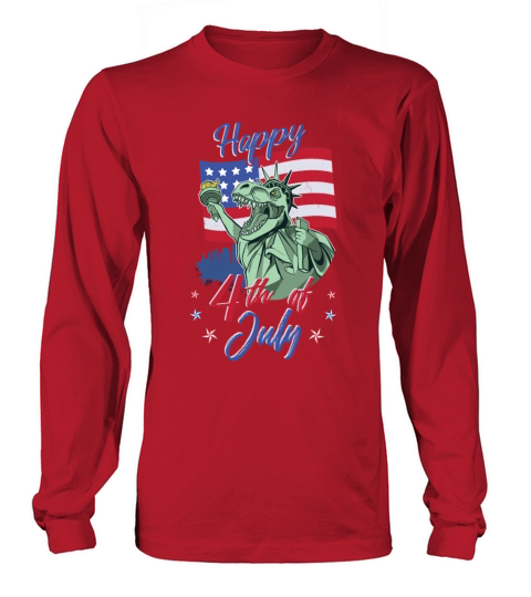 Independence Day Happy 4th of July T-Rex Women's Long Sleeve
