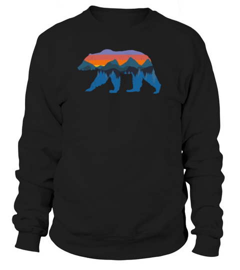 Grizzly Forest Bear Mountain Colorful Proud Bear Women's Sweatshirt