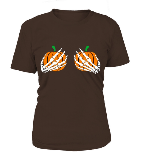 Skeleton Hands on Pumpkins funny Halloween Women's T-Shirt