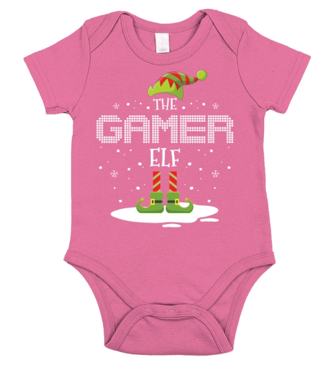 Christmas Family Matching The Gamer Elf Costume Short Sleeve Baby One-Piece