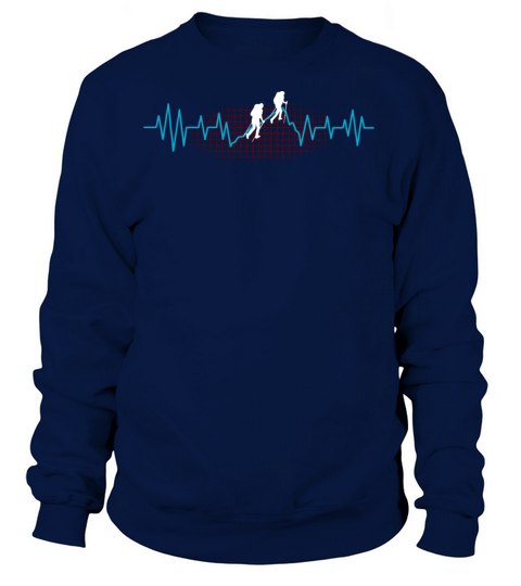Hiking Heartbeat Funny Pulse Line Hiker Gift For M Women's Sweatshirt