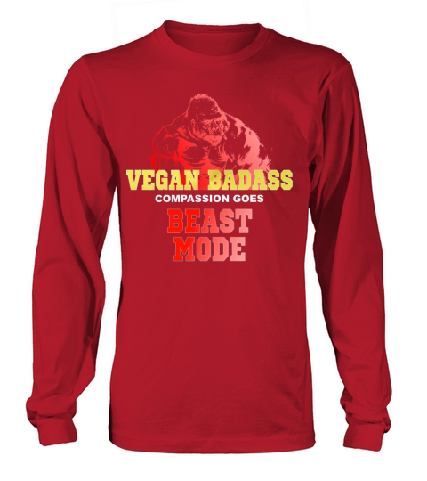 VEGAN BADASS GORILLA BEAST WORKOUT MODE Women's Long Sleeve