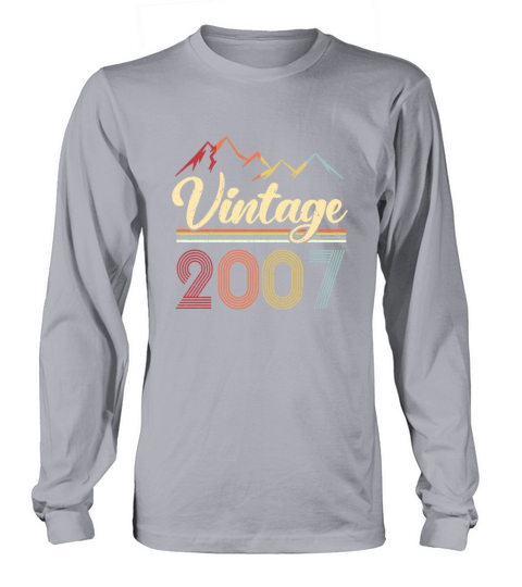 Vintage 2007 14th Birthday Retro 14 Years Old Men's Long Sleeve