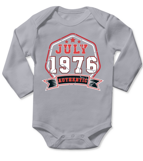 July 1976 Vintage Gift Idea Long Sleeve Baby One-Piece