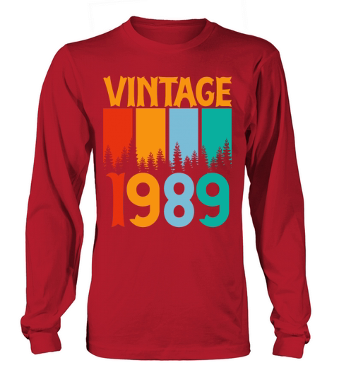 Vintage 1989 30th Birthday Made in 1989 Men's Long Sleeve