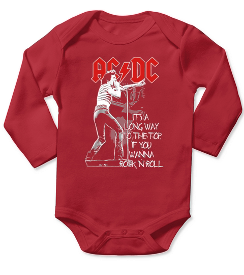 Ac And Dc Band It Is A Long Way To The Top Long Sleeve Baby One-Piece