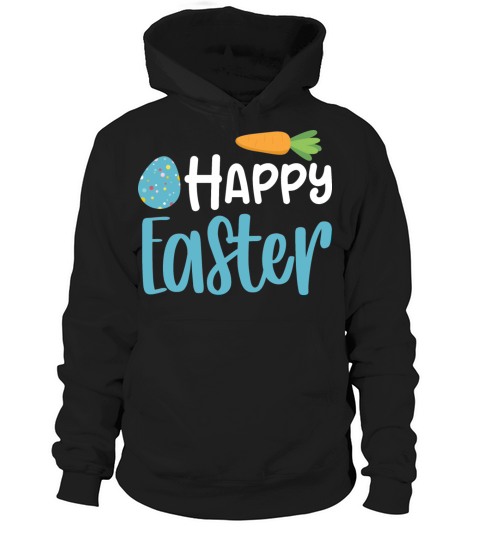 Happy Easter Carrot Blue Egg Hoodie Unisex