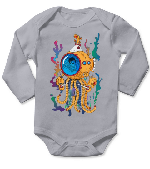 octopus garden Long Sleeve Baby One-Piece