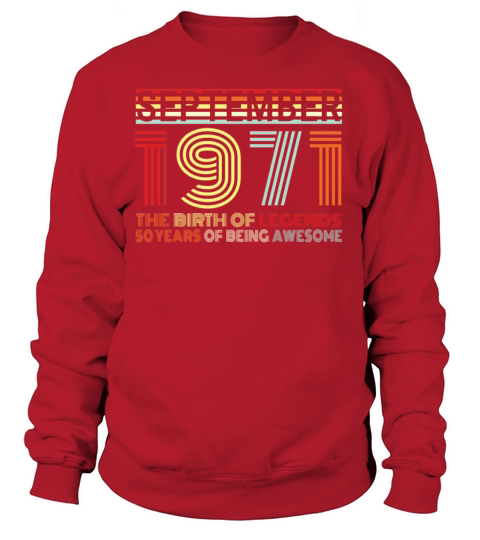 1971 In September Retro Gift Idea Women's Sweatshirt
