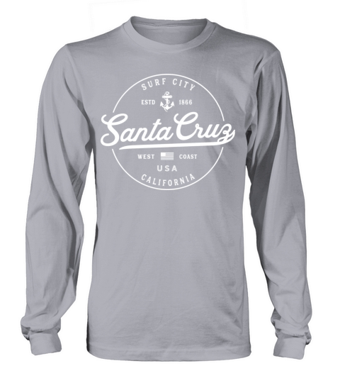 Nautical Anchor Santa Cruz California Travel Vacat Women's Long Sleeve