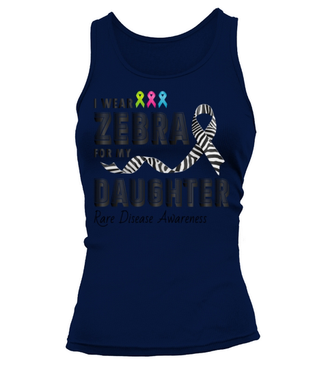 Rare Disease Awareness Day Zebra Ribbon Daughter Tank top Woman