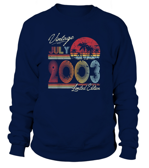 Retro Vintage July 2003 T Shirt Vintage 16th birth Women's Sweatshirt