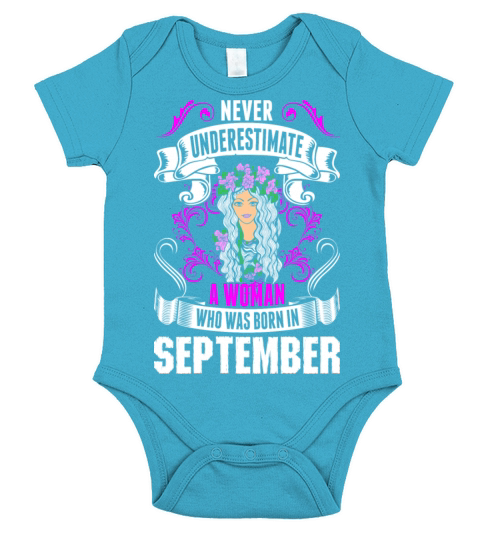 Never Underestimate A Woman Who Was Born In Septem Short Sleeve Baby One-Piece