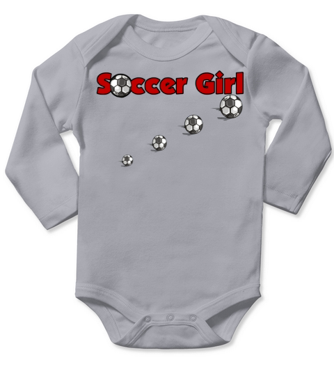 Soccer Girl Long Sleeve Baby One-Piece