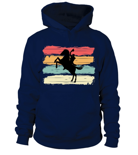 Vintage Sunset Brush Strokes Cowboy On Horse Women's Hoodie