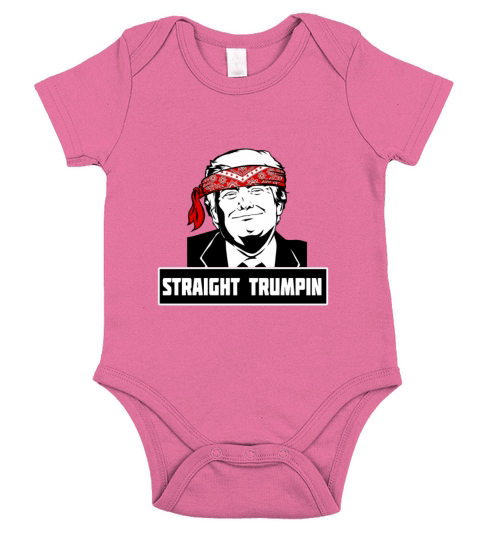 Straight Trumpin Funny President Rap Hip-Hop Gift Short Sleeve Baby One-Piece