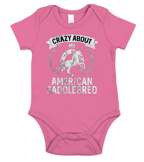 American Saddlebred Horse Breed T-Shirt Distressed Style Short Sleeve Baby One-Piece