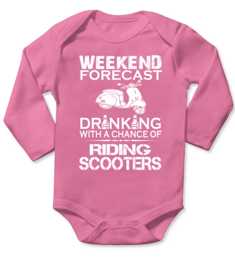 WEEKEND WITH SCOOTERS Long Sleeve Baby One-Piece