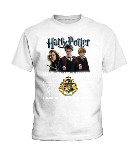 Officical Hary Potter 20th anniversary 2001 2021 thank you for the memories signatures Kids T-Shirt