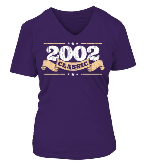Anniversary 2002 Classic Matching Couple Distresse Women's V-Neck T-shirt