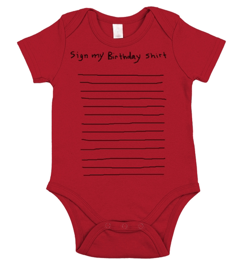 sign my birthday party shirt funny club pub bar 80 Short Sleeve Baby One-Piece