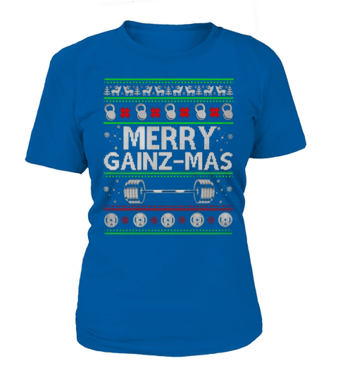 MERRY GAINZMAS TSHIRT CHRISTMAS SHIRT FITNESS GYM WORKOUT T-Shirt Woman