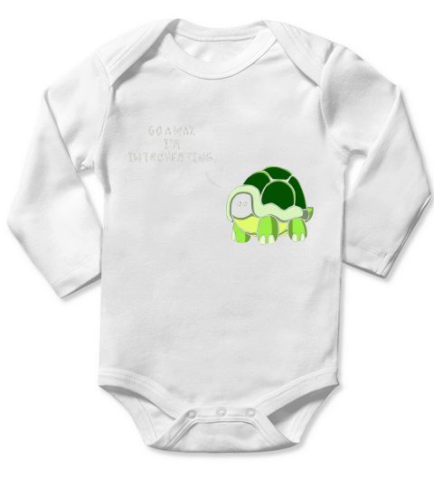 Go Away Im Introverting Sarcastic Long Sleeve Baby One-Piece