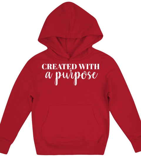 Created With A Purpose - Christian Kids Hoodie