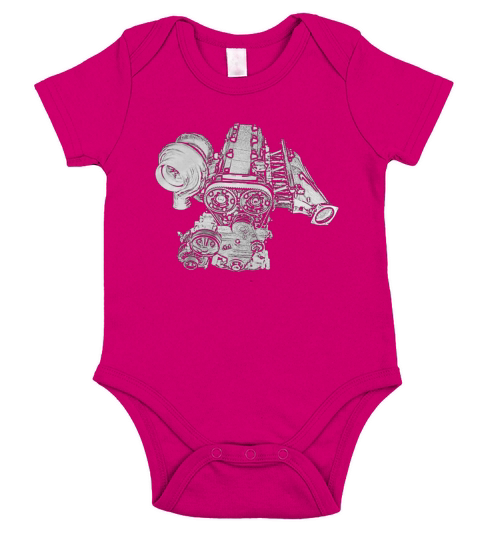 Toyota Supra 2jz Turbo Engine Short Sleeve Baby One-Piece