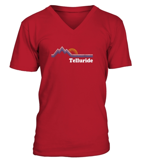 Retro Telluride Colorado T Shirt Vintage Sunrise Mountains T V-Neck T-shirt