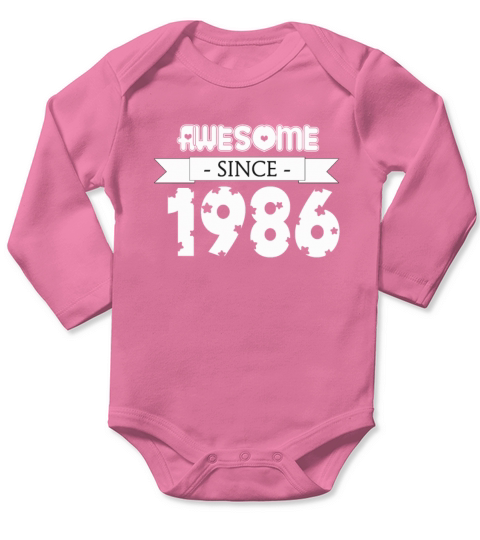 1986 Vintage-Outfit Long Sleeve Baby One-Piece