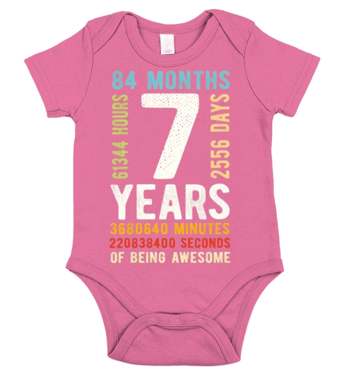 7th Birthday time countdown Short Sleeve Baby One-Piece