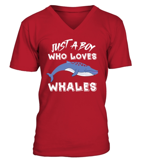 Funny Whale Shirt Gifts for Boys Cute Whales Lover Men's V-Neck T-shirt